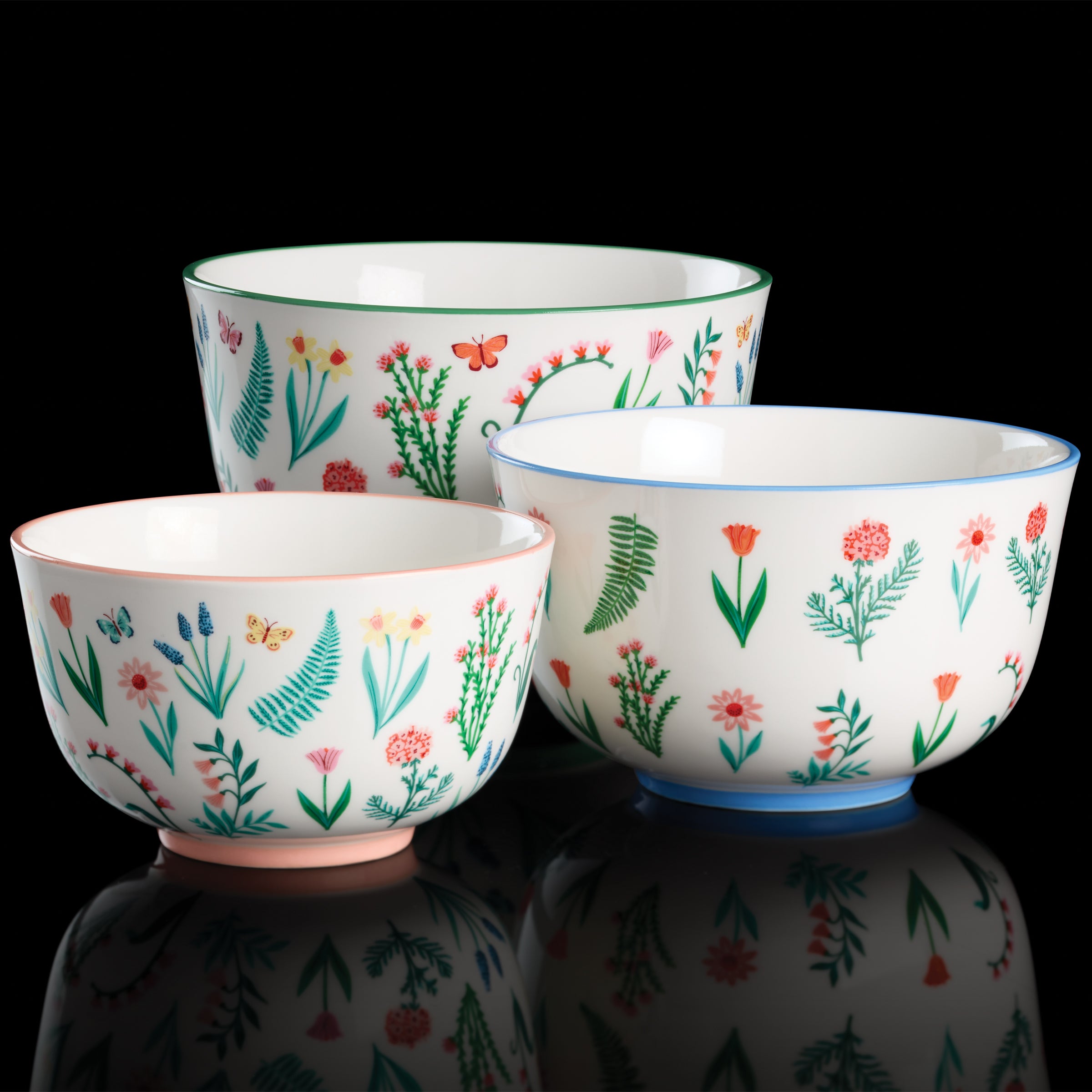 Spring Floral Nesting Bowl Set, 3-Piece - Image 3