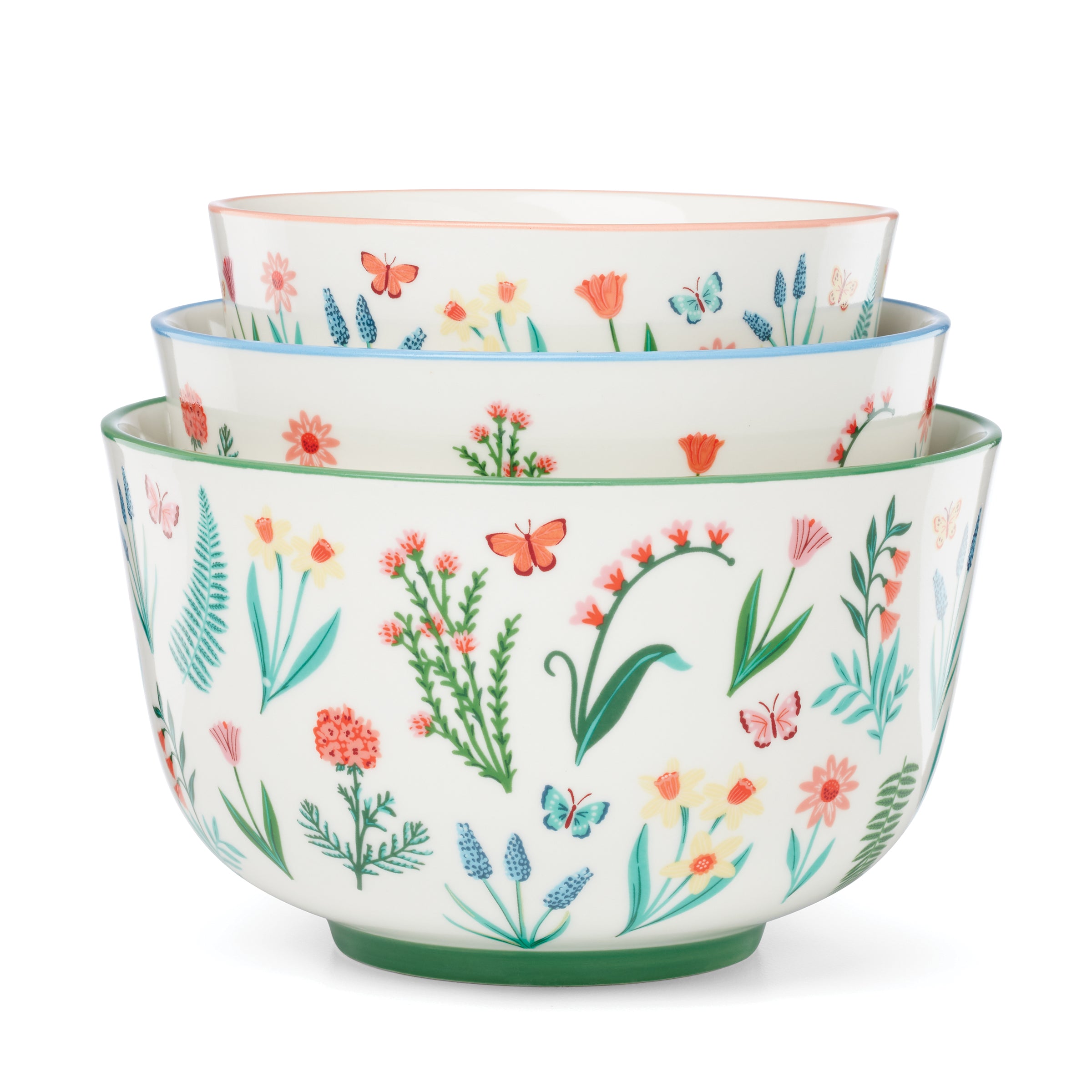 Spring Floral Nesting Bowl Set, 3-Piece - Image 6