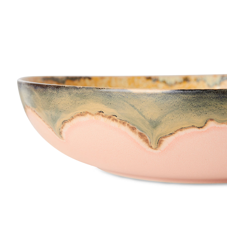 Large Yellow Glaze Salad Bowl - Image 3